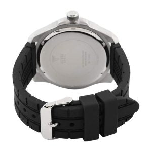 Guess Men’s Quartz Black Silicone Strap Black Dial 46mm Watch W0798G1 Main Image