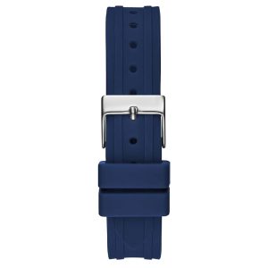 Guess Women’s Quartz Blue Silicone Strap Silver Dial 36mm Watch GW0034L5