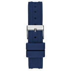 Guess Women’s Quartz Blue Silicone Strap Silver Dial 36mm Watch GW0034L5