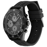 Tommy Hilfiger Men’s Quartz Black Silicone Strap Black Dial 46mm Watch 1791921