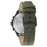 Tommy Hilfiger Men’s Quartz Green Nylon Strap Black Dial 44mm Watch 1792006