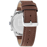 Tommy Hilfiger Men’s Quartz Brown Leather Strap Blue Dial 44mm Watch 1791946