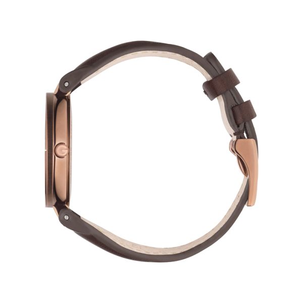 Gucci Women’s Swiss Made Quartz Brown Leather Strap Brown Dial 37mm Watch YA133309