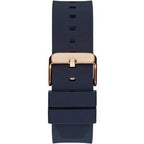 Guess Men’s Quartz Blue Silicone Strap Black Dial 43mm Watch GW0569G3