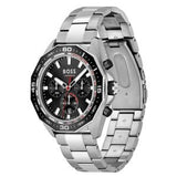 Hugo Boss Men’s Quartz Silver Stainless Steel Black Dial 44mm Watch 1513971