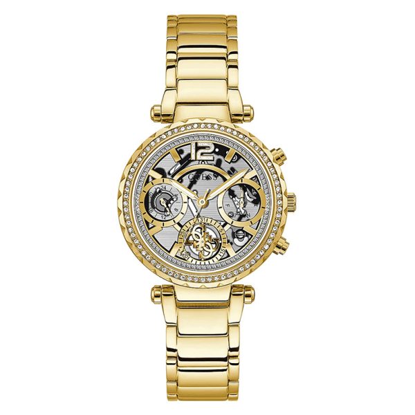 Guess Women’s Quartz Gold Stainless Steel Gold Dial 37mm Watch GW0403L2 Hover Image