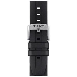 TISSOT Men’s Quartz Swiss Made Black Silicone Strap Red Dial 45mm Watch T120.417.17.421.00