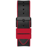 Guess Men’s Quartz Black Silicone & Leather Strap Black Dial 43mm Watch GW0202G7