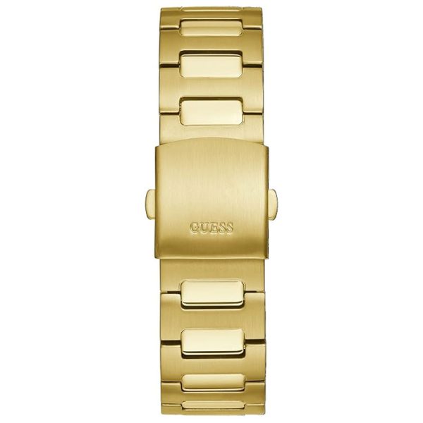 Guess Men’s Quartz Gold Stainless Steel Black Dial 44mm Watch GW0427G2