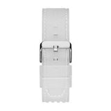 Guess Men’s Quartz White Silicone Strap Multi Colour Dial 44mm Watch GW0499G3