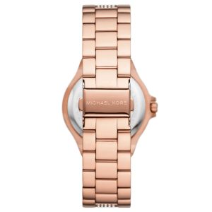 Michael Kors Women’s Quartz Rose Gold Stainless Steel Black Dial 37mm Watch MK7233