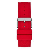 Guess Men’s Quartz Red Silicone Strap Black Dial 44mm Watch GW0263G3