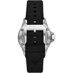 Emporio Armani Men’s Automatic Black Silicone Strap Black Dial 42mm Watch AR60062