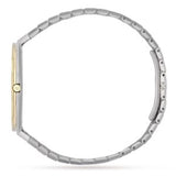 Gucci Women’s Swiss Made Quartz Silver Stainless Steel Gold Dial 34mm Watch YA163403