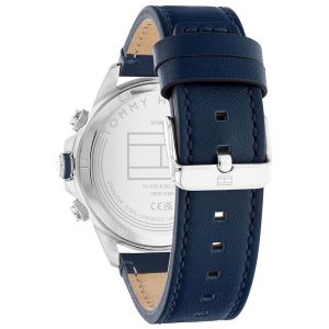 Tommy Hilfiger Men’s Quartz Blue Leather Strap Blue Dial 46mm Watch 1792051