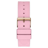 Guess Women’s Quartz Pink Silicone Strap Silver Dial 39mm Watch GW0030L4