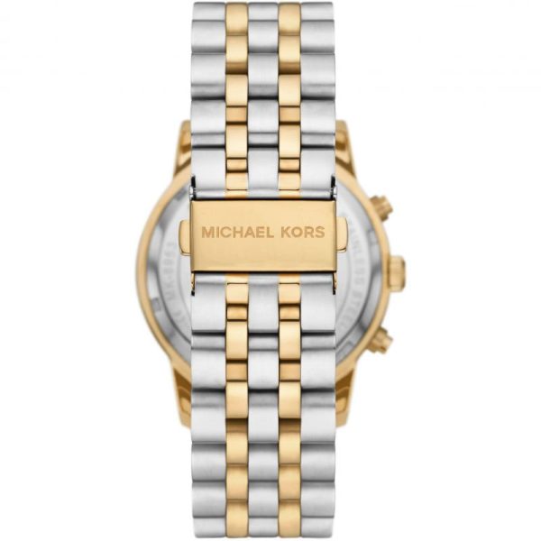 Michael Kors Men’s Quartz Two-tone Stainless Steel Black Dial 43mm Watch MK8954 (WITHOUT TAG)