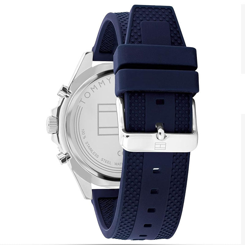 Tommy Hilfiger Men’s Quartz Blue Silicone Strap Blue Dial 46mm Watch 1791920