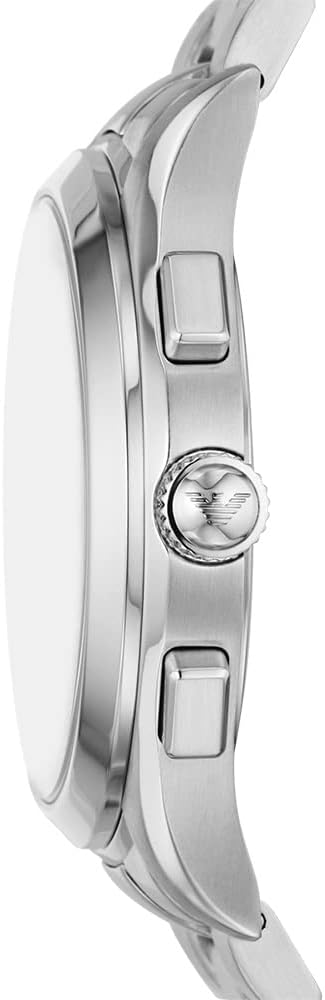 Emporio Armani Men's Stainless Steel Chronograph Dress Watch with Steel or Leather Band