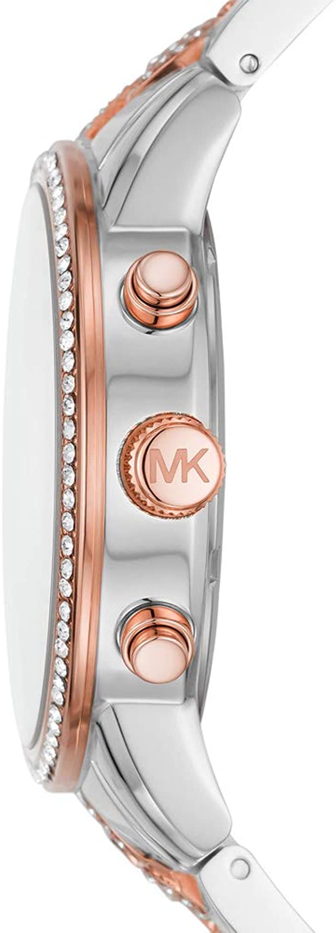 Michael Kors Women's Ritz Quartz Watch with Stainless Steel Strap, Two-Tone, 20 (Model: MK6938)