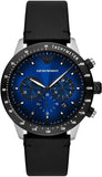 Emporio Armani Men's Chronograph Black Leather Watch (Model: AR11522)