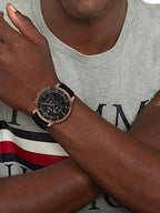 TommyHilfigerMen Luca Round Black Dial Men's Watch 1710491