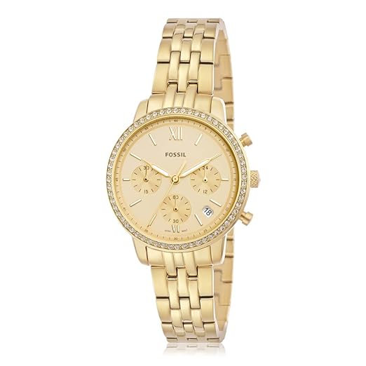 Fossil Stainless Steel Neutra Analog Gold Dial Women's Watch-Es5219 Main Image