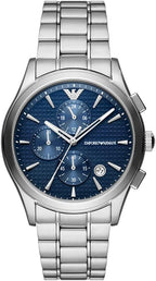Emporio Armani Men's Stainless Steel Chronograph Dress Watch with Steel or Leather Band