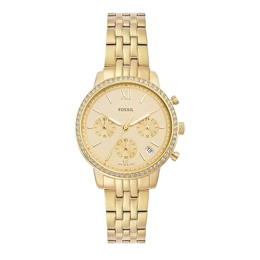Fossil Stainless Steel Neutra Analog Gold Dial Women's Watch-Es5219 Hover Image