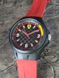 FERRARI Herren-Armbanduhr XL Analog Quarz Silikon 830002