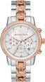 Michael Kors Women's Ritz Quartz Watch with Stainless Steel Strap, Two-Tone, 20 (Model: MK6938)