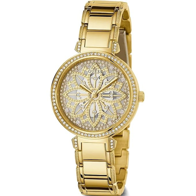 Guess Lily Collection 3 Hand Womens Analog Beige Dial Coloured Quartz Watch, Round Dial with 36 mm Case Width - GW0528L2 Main Image