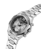 GUESS Stainless Steel Analog Black Dial Men's Watch-Gw0703G1, Band Color-Silver