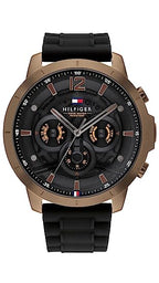 TommyHilfigerMen Luca Round Black Dial Men's Watch 1710491