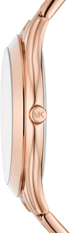 Michael Kors Women's Slim Runway Logo Rose Gold-Tone Stainless Steel Bracelet Watch (Model: MK4733)
