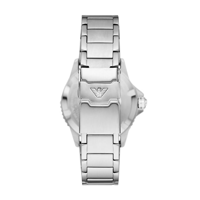 Emporio Armani Stainless Steel Analog Blue Dial Men Watch-Ar11590, Silver Band