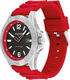Tommy Hilfiger Men’s Quartz Red Silicone Strap Grey Dial 46mm Watch 1710540