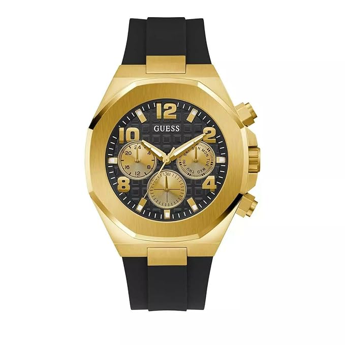 Guess GW0583G2 Empire Black Silicone Mens Watch GW0583G2