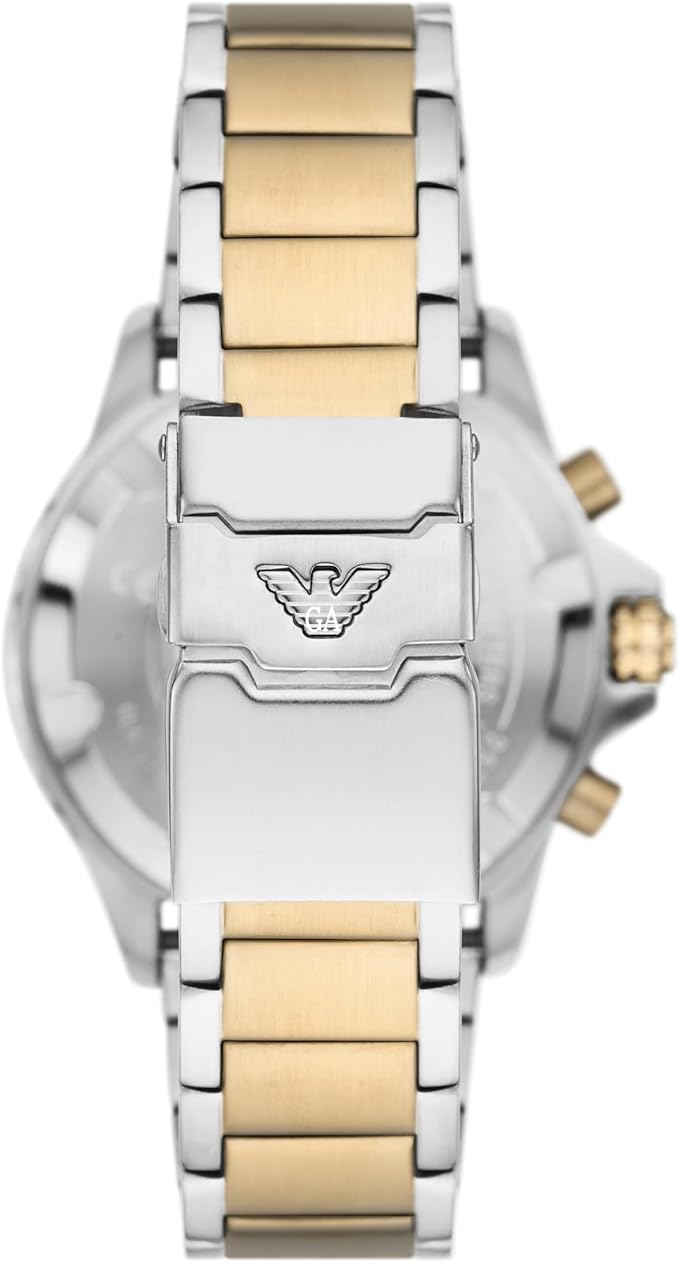 Emporio Armani Men’s Quartz Two-tone Stainless Steel Green Dial 43mm Watch AR11586