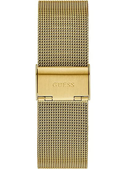 GUESS Men's Analog Watch with Stainless Steel Strap, Gold, 24 (Model: GW0049G1)
