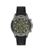 Hugo Boss Admiral Silicone Analog Men's Watch-1513967 (Green Dial Black Colored Strap)