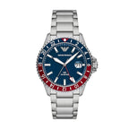 Emporio Armani Stainless Steel Analog Blue Dial Men Watch-Ar11590, Silver Band