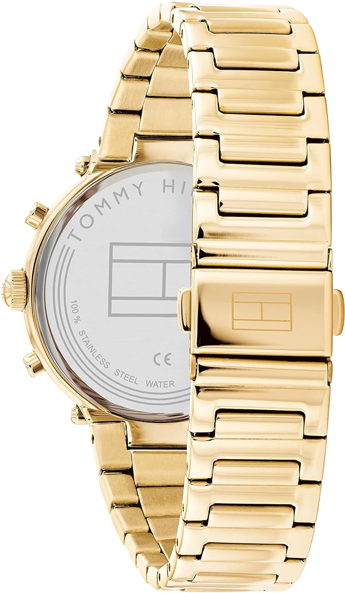Tommy Hilfiger Analogue Multifunction Quartz Watch for women with Gold colored Stainless Steel bracelet - 1782490