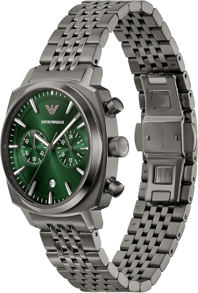 Emporio Men's Chronograph Gunmetal Stainless Steel Watch (Model: AR11689) Main Image