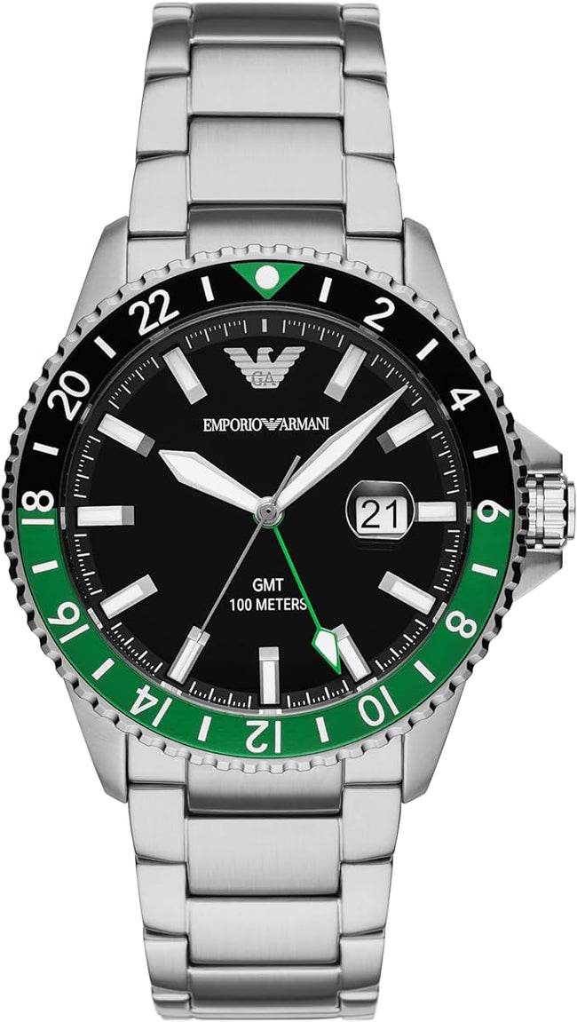 Emporio Armani Men's Dive-Inspired Sports Watch with Stainless Steel, Ceramic, or Silicone Band Hover Image