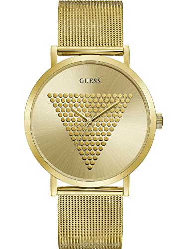 GUESS Men's Analog Watch with Stainless Steel Strap, Gold, 24 (Model: GW0049G1) Hover Image