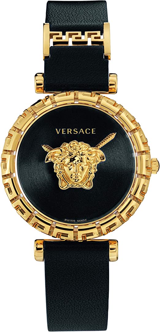 Versace Womens Black 37 mm Palazzo Empire Greca Watch VEDV00119