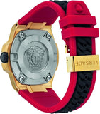 Versace Watches Mens Ion Plated Yellow Gold Black VEDY00319