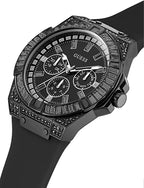 GUESS Men's Sport Black Silcone Strap Watch (Model: GW0208G5)