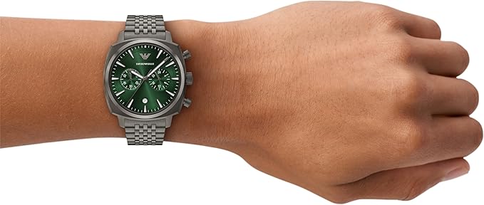 Emporio Men's Chronograph Gunmetal Stainless Steel Watch (Model: AR11689)